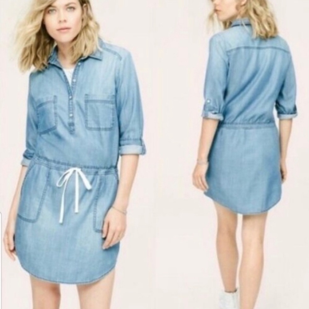 Lou & Grey denim shirt dress